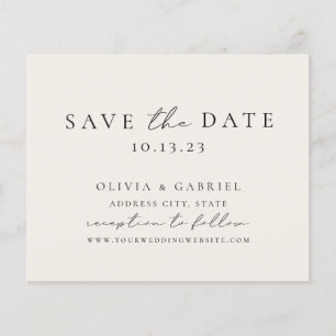 Papier Élégant moderne typographie ivoire script Mariage