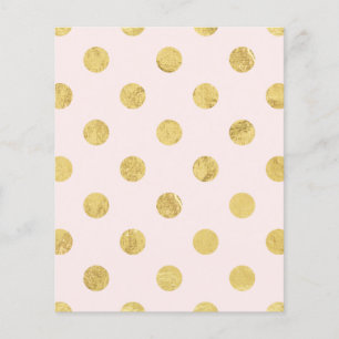 Papier Elégant Motif à base de Polka Gold - Rose & Or