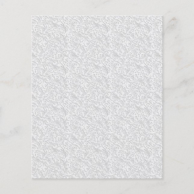 Papier Élégant motif blanc (Devant)