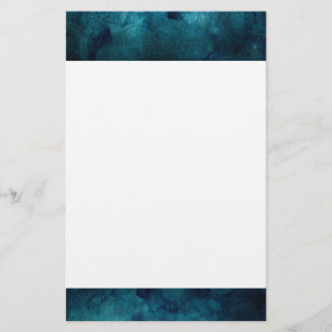 Papier Elégant Motif d'aquarelle Mandala Turquoise