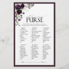 Élégant Plum violet Fête des mariées florale Jeu