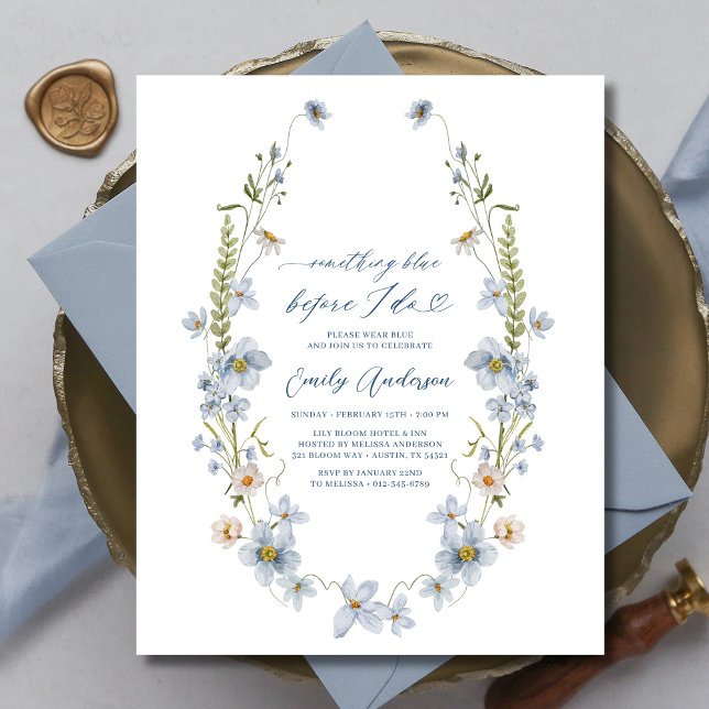 Papier Élégant quelque chose de bleu avant de faire Fête  (Créateur téléchargé)