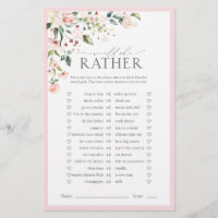 Elégant rose aquarelle Fête des mariées florale Je