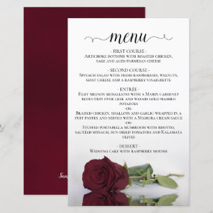 Papier Elégant Rose Bourgogne Romantique Budget Mariage M