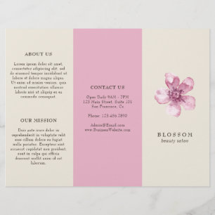 Papier Elégant salon rose cerisier en fleurs Tripli Broch