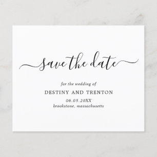 Papier Élégant Simple Budget Mariage Enregistrer La Date