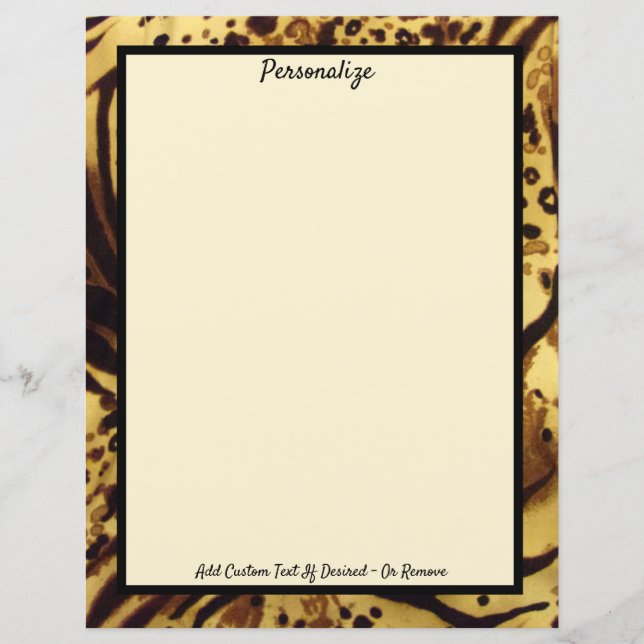 Papier Élégant Tigre Exotique Peau Wild Animal Stationery (Devant)