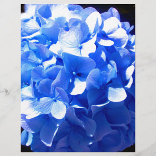 Papier ElégantCobalt bleu floral élégant hydrangeas