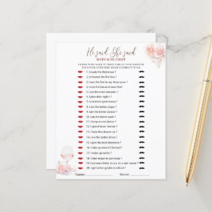 Papier Elégante aquarelle rose floral Il dit qu'elle a di