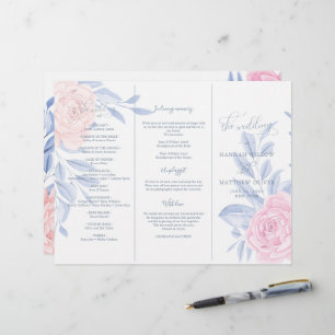 Papier Élégante cérémonie minimaliste de Mariage rose ros
