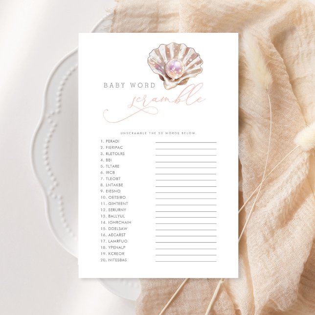 Papier Elégante Little Pearl Baby Word Scrambule Game Car (Créateur téléchargé)