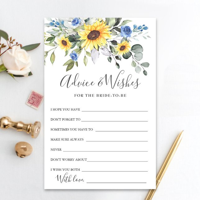 Papier Elégante Sunflower Eucalyptus Conseils & Wish Card (Créateur téléchargé)