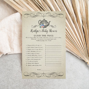 Papier Elégante Tea Party Vintage   Jeu Baby shower