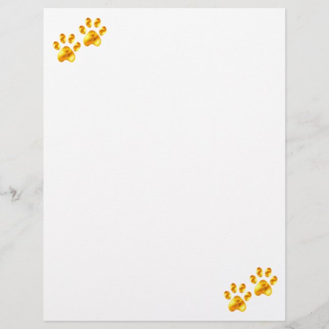 Papier Élégantes pattes d'or (Devant)