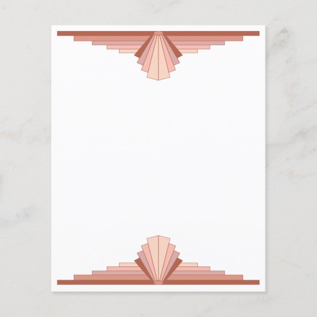 Papier Éléments Art déco dans une palette d'or rose (Devant)