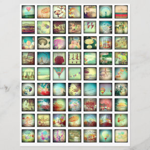 Papier Éléments de scrapbook romantique vintage sur feuil