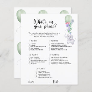 Papier Elephant & Balloon - Ce qu'il y a sur votre jeu de