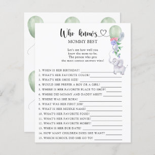 Papier Elephant & Balloon - Qui connaît maman mieux