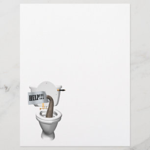 Papier Eléphant Coincé Dans Les Toilettes