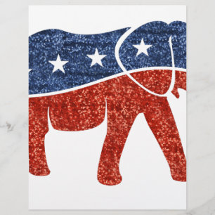 Papier éléphant républicain pailleté