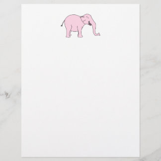 Papier Eléphant riant rose.