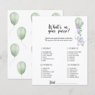 Papier Elephant - Whats dans votre sac à baby shower jeu