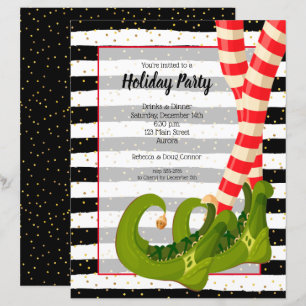 Papier Elf Legs Noël Budget Invitations