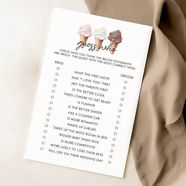 Papier Elle a été récupérée Fête des mariées Devinez qui  (Créateur téléchargé)