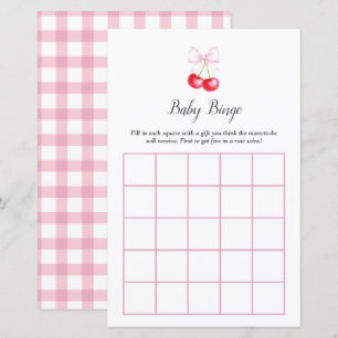 Papier Elle est la Cherry On Top Baby shower Bingo Jeu