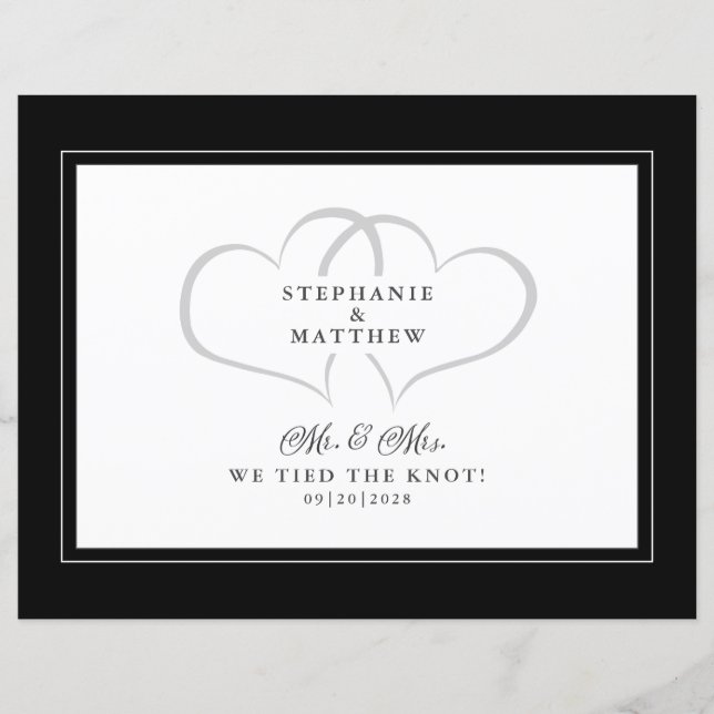 Papier Elopement Nous Avons Lié Le Noeud M. & Mme Faire-p (Devant)