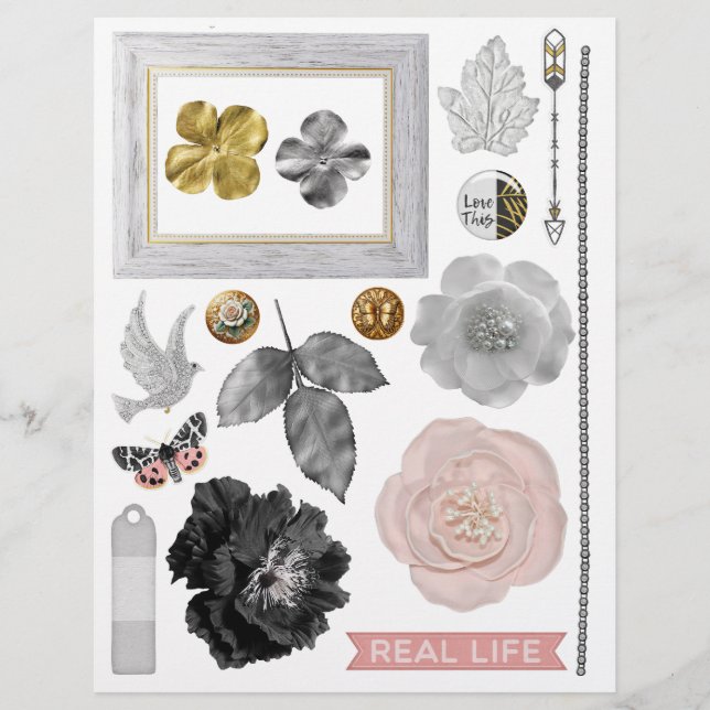 Papier Embellissements "Simple Plaisirs" Set 01 (Devant)
