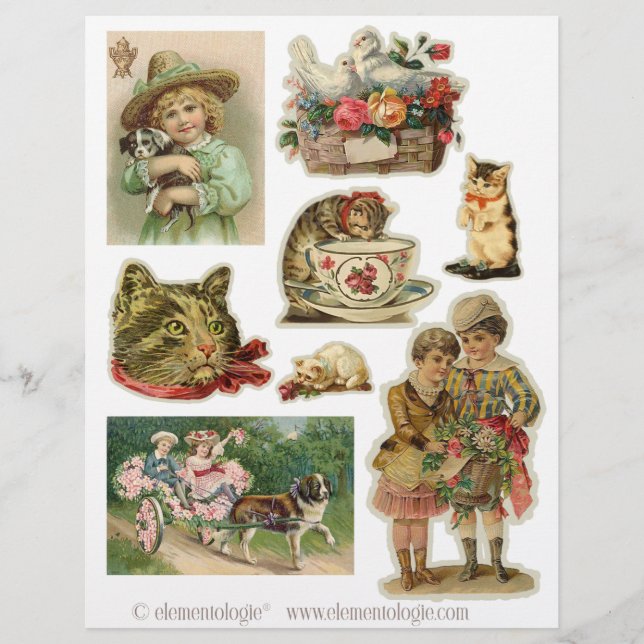 Papier Embellistions vintages de ferraille victorienne -  (Devant)