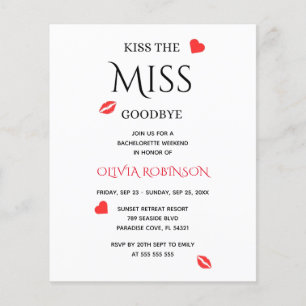 Papier Embrasse l'Invitation de la fin de semaine Miss Go