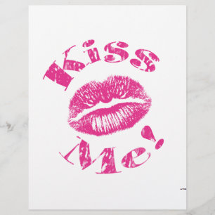 Papier Embrasse-moi ! Lèvres roses