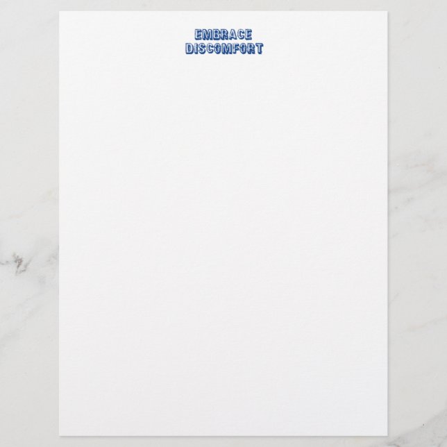 Papier Embrasser l'inconfort (Devant)