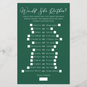 Papier Emerald Green aimerait qu'elle préfère le jeu de F