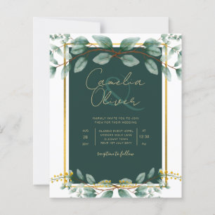 Papier Emerald Greenery Mariage Botanical Nature Invitati