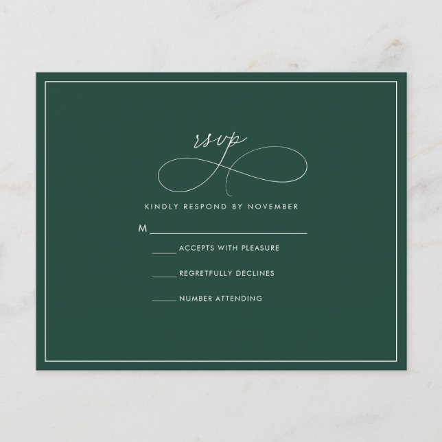 Papier Emerald RSVP (Devant)