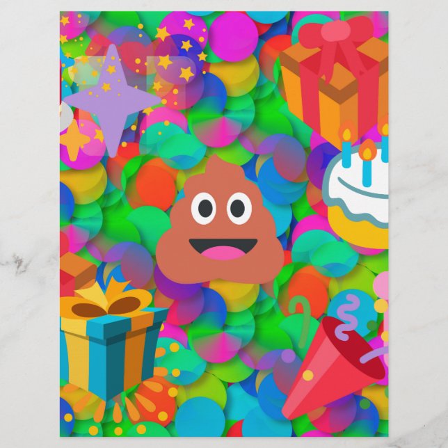 Papier emoji joyeux pod'anniversaire (Devant)