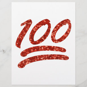 Papier emoji pailleté cent