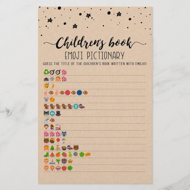 Papier Emoji Pictionary, livre pour enfants avec réponses (Devant)