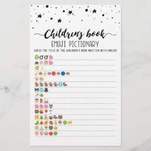 Papier Emoji Pictionary, livre pour enfants avec réponses