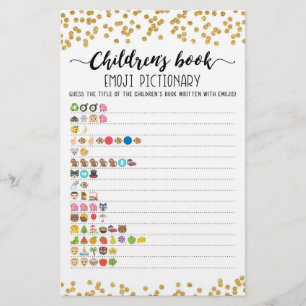 Papier Emoji Pictionary, livre pour enfants avec réponses