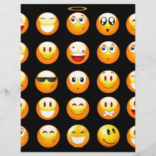 Papier emojis noir