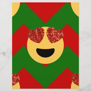 Papier émoticône de coeur de noël