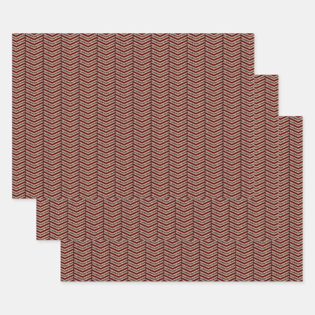 Papier Empreinte de léopard Chevron (Lot)