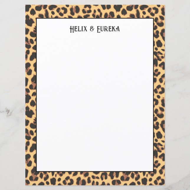 Papier Empreinte de léopard Safari sauvage (Devant)