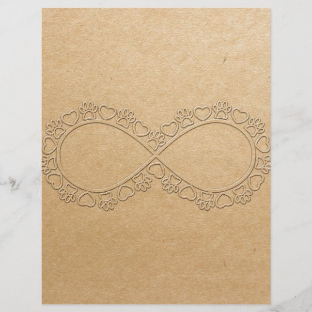Papier Empreinte de patte de chien Amour Infini (Devant)