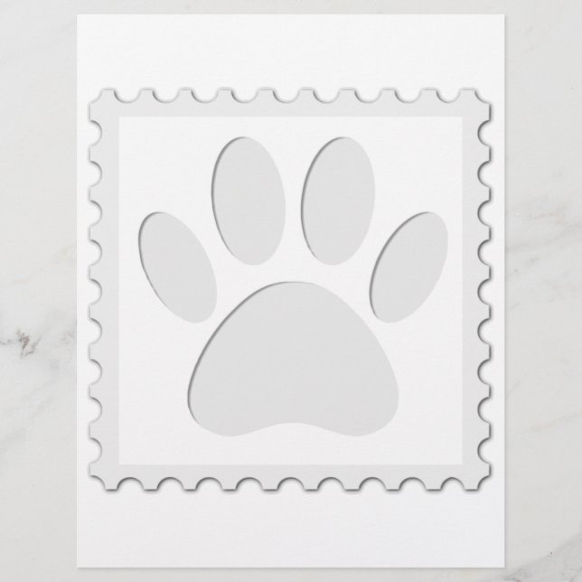 Papier Empreinte de patte de chien découpée (Devant)