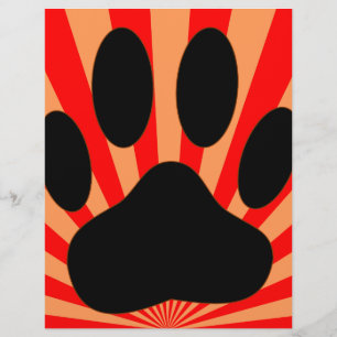 Papier Empreinte de patte de chien radiant